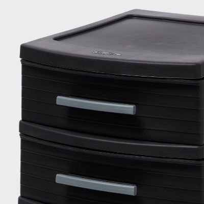4 Drawer Medium Tower Black 1pc - Brightroom (LOCAL PICKUP ONLY)