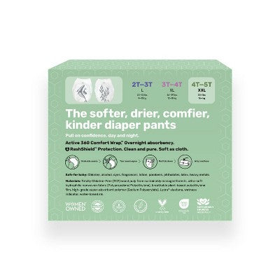Parasol Clear+Dry Natural Disposable Diaper Pants - 4T-5T - 36ct