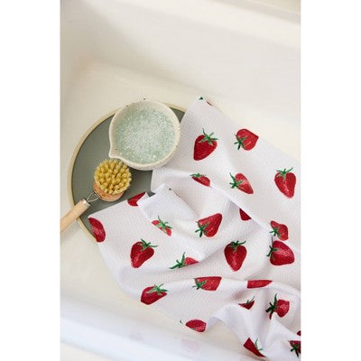 Geometry Kitchen Tea Towel Berry Cute