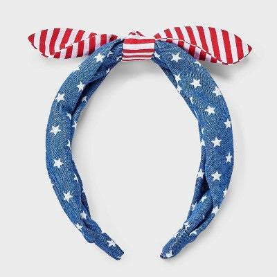Toddler Girls' Americana 4pk Stars & Striped Headband Clip Set - Cat & Jack Red/White/Blue