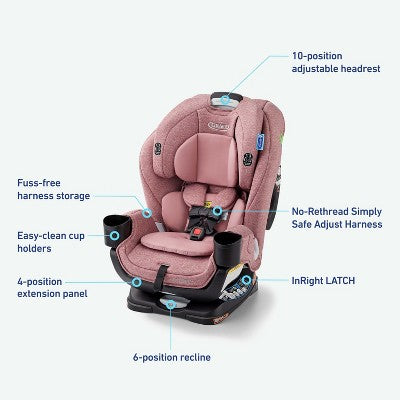 Graco Extend2Fit 3-in-1 Convertible Car Seat - Talia (LOCAL PICKUP ONLY)