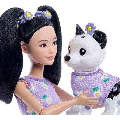 Barbie Twinning Looks Fashion Doll with Pet Dog