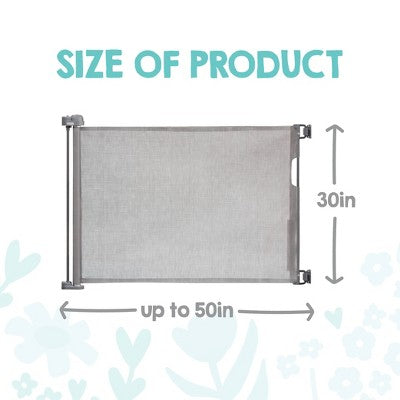 Regalo Fabric Retractable Baby Gate - Gray (LOCAL PICKUP ONLY)