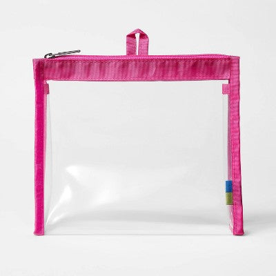 Clear Toiletry Bag Magenta - Open Story?