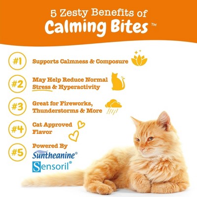Zesty Paws Bacon Flavor Calming Bites Vitamins and Supplements for Cats - 30ct