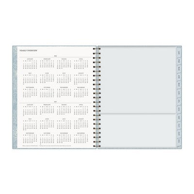 Morris & Co. 8.5"x11" by Blue Sky 2026 Weekly/Monthly Wirebound Planner Hardcover Solid Dearle Blue