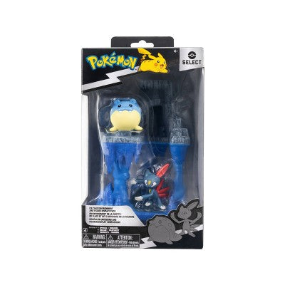 Pokemon Select 6''Ice Cave with Spheal and Sneasel Environment Figure Pack