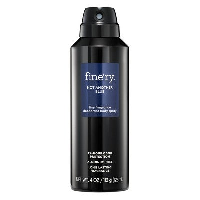 fine'ry. Men's Deodorant Spray - Not Another Blue - 4oz: Under Arm, Fresh Scent