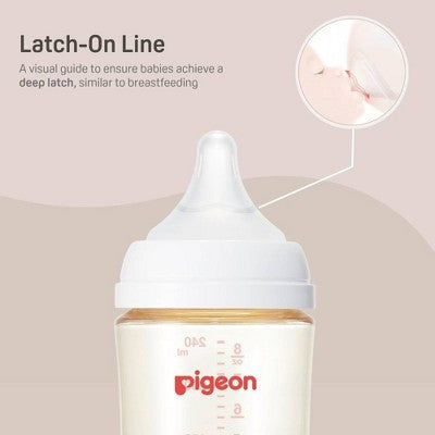 Pigeon Nurture & Nest Wide-Neck and Anti-colic PPSU BPA-Free Baby Bottles with Nipples - 8 fl oz/2pk
