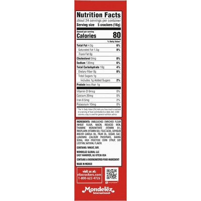 RITZ Original Crackers Lunch Snacks - 13.7oz