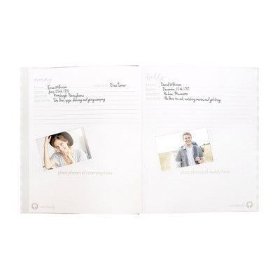 Pearhead Gingham Baby Memory Book - Gray