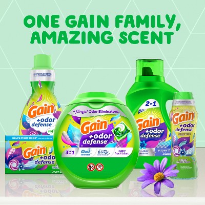 Gain Odor Defense Liquid Laundry Detergent - Super Fresh Blast - 194 fl oz