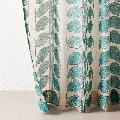 1pc 54"x95" Sheer Vines Burnout Window Curtain Panel Green - Opalhouse designed with Jungalow: Botanical Light Filtering