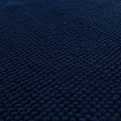 20"x58" Everyday Chenille Bath Runner Navy - Room Essentials: Machine Washable, Tufted Recycled Polyester
