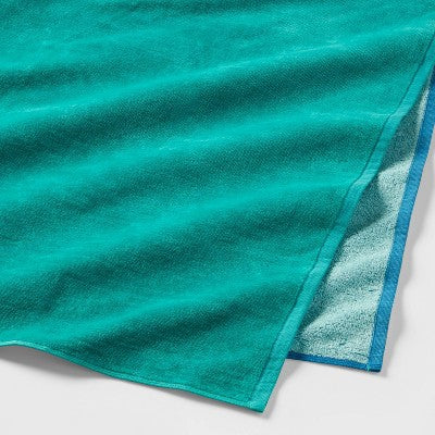 XL 'WOW' Reversible Beach Towel Green/Blue/Lime - Sun Squad