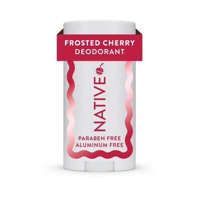 Native Holiday Limited Edition Aluminum-Free Deodorant - Frosted Cherry - 2.65oz: Baking Soda-Free, Vegan Formula