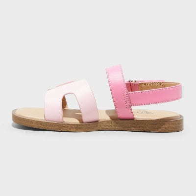Girls' Auden Sandals - art class Pink 2: Open Toe, Faux Leather