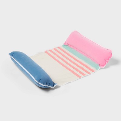 Hammock Mesh Striped - Sun Squad: Inflatable Pool Float for Ages 14+