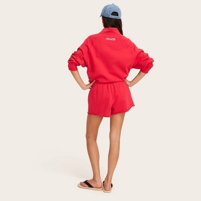 Women's Mid-Rise Pull-On Sweatshorts - Parke x Target Red M
