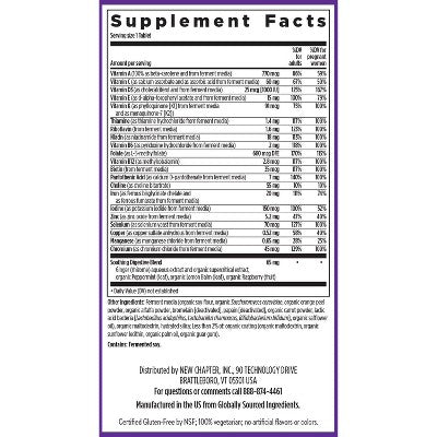 New Chapter Prenatal with Methylfolate + Choline One Daily Multivitamin Tablets - 30ct: Certified Gluten-Free, Kosher