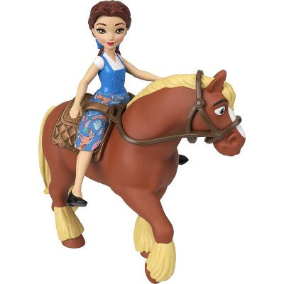 Disney Princess Belle & Philippe Small Doll & Horse Set with Stable Playset & Accessories