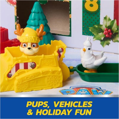 Paw Patrol Holiday Rescue 2025 Advent Calendar, 24 Surprise Toys Figures, Miniature Vehicles & Accessories, Kids Toys for Boys & Girls Ages 3 and Up