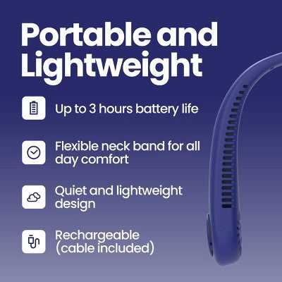 GEMS Portable Neck Fan - Blue