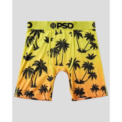 PSD Mens Tropic Sunrise Print Briefs 2pk - Palm Sunrise/Black L