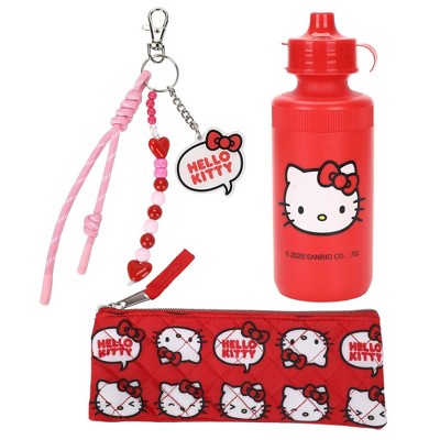 Hello Kitty Sanrio Quilted 16" Backpack 5pc Set - Red