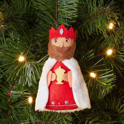 Fabric Wise Man with Red Crown Christmas Tree Ornament - Wondershop