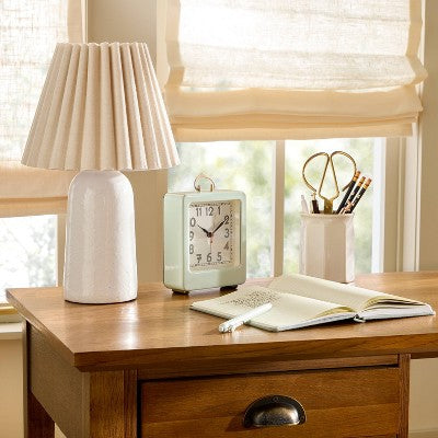 Ceramic Lamp with Scallop Shade Sour Cream/Oatmeal - Hearth & Hand with Magnolia