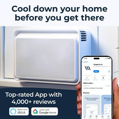 Windmill Air 8000 BTU Inverter Window Air Conditioner with WhisperTech Ultra-Quiet and Smart App/Wi-Fi Remote Control (LOCAL PICKUP ONLY)