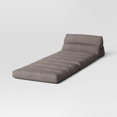 Tufted Baffled Foam Lounge Dorm Chair Gray - Room Essentials: Upholstered Accent, No Assembly Required (LOCAL PICKUP ONLY)