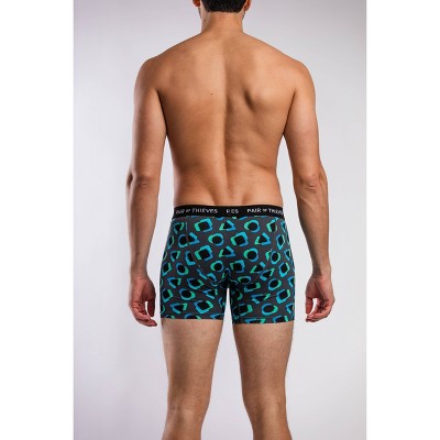 Pair of Thieves Men's Super Soft Boxer Briefs 2pk - Green/Black L