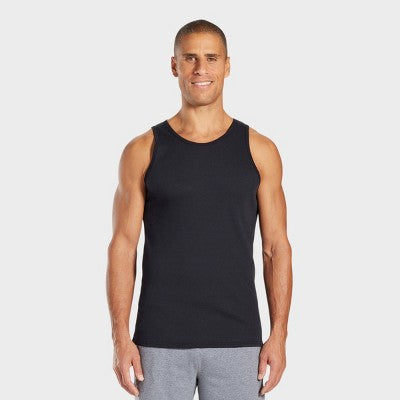 Pair of Thieves Men's 3pk SuperiAir Cotton Tank Top - Black L: Tagless, Crew Neck, Jersey Fabric