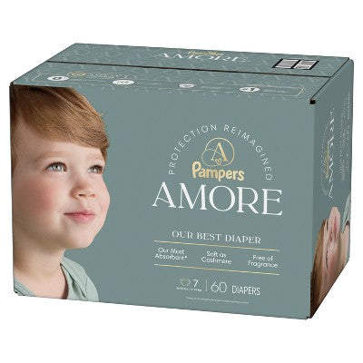Amore by Pampers Diapers Enormous Pack - Size 7 - 60ct