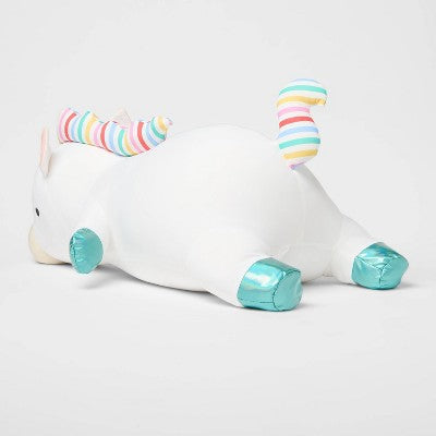 Rainbow Horse Soothing Weighted Plush Kids' Throw Pillow White - Pillowfort