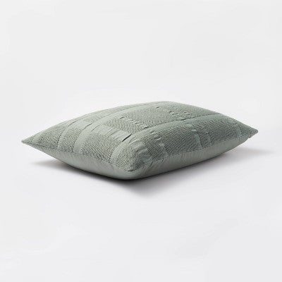 Standard Waffle Matelasse Quilt Sham Light Teal Green - Threshold designed with Studio McGee: Cotton Texture, OEKO-TEX Certified