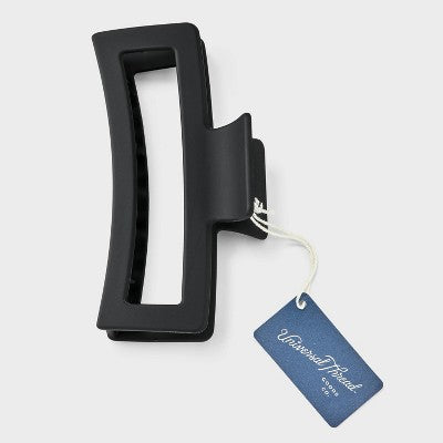 XL Claw Plastic Cutout Hair Clip - Universal Thread Black: Hair Styling, Solid Pattern, All Hair Types