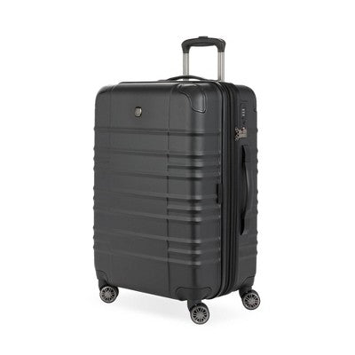 SWISSGEAR Cascade II Hardside Medium Checked Spinner Suitcase - Black (LOCAL PICKUP ONLY)