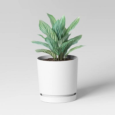 Recycled Resin Indoor Outdoor Planter Pot White 6"x6"x6" - Room Essentials