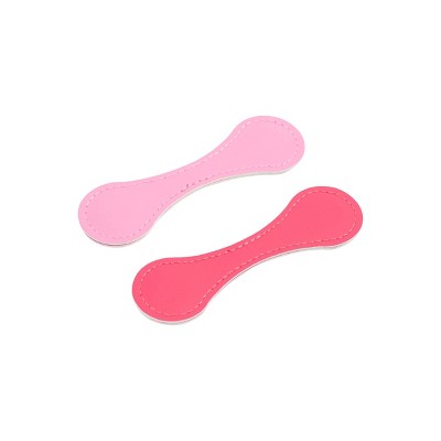 PU Leather 2pk Magnetic Bookmarks- Hot & Light Pink