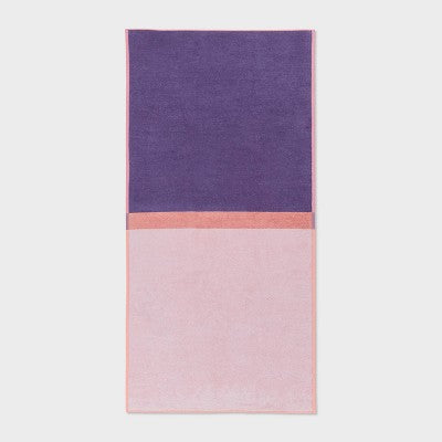 XL 'WOW' Reversible Beach Towel Peach/Pink/Purple - Sun Squad