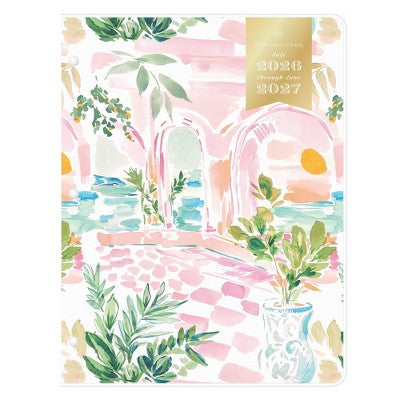 Day Designer 8.5"x11" 2026-2027 Planner Capri Clear Monthly Stapled
