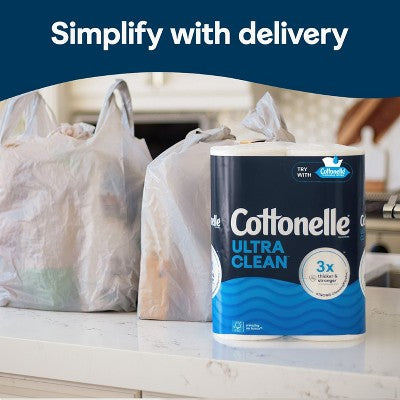 Cottonelle Ultra Clean Strong Toilet Paper - 6 Mega Rolls