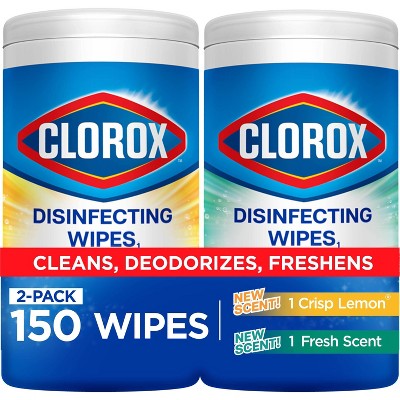 Clorox Lemon & Fresh Scent Disinfecting Wipes - 150ct/2pk