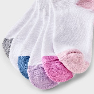 Girls' 10pk Low Socks - Cat & Jack White S