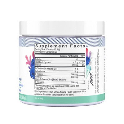 Alani Nu Pre-Workout Energy Supplement Powder Vegan - Blue Slush EXP 10/2027