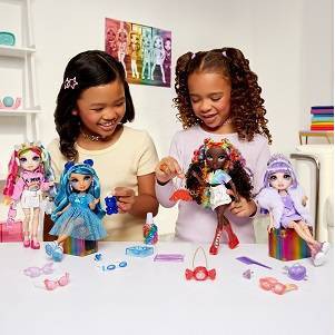 Rainbow High 11" Creative Crystals Violet Fashion Doll with Accessory Make It Kit
