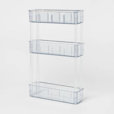 9"x3"x14" 3 Tier Shelf Clear - Brightroom